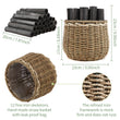 Load image into Gallery viewer, Bamboo Charcoal Strips with Straw Woven Basket, Green Valley Air Purification Activated Carbon