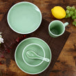Load image into Gallery viewer, Green Valley High-Quality Luxury 21-Piece Peony Pattern Celadon Kitchen Tableware Set, Plum Green