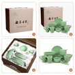 Load image into Gallery viewer, Green Valley High-Quality Luxury 21-Piece Peony Pattern Celadon Kitchen Tableware Set, Plum Green