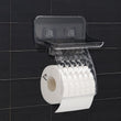 Load image into Gallery viewer, Toilet Paper Holder, ROSELIFE Tissue Holder w/ Phone Tray, Traceless Super Sticky Gel Pad installation, Clear