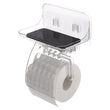 Load image into Gallery viewer, Toilet Paper Holder, ROSELIFE Tissue Holder w/ Phone Tray, Traceless Super Sticky Gel Pad installation, Clear