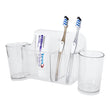 Load image into Gallery viewer, Sticky Toothbrush Center w/ Two Cup, ROSELIFE Toothbrush Storage Tray, Magic Stick Installation, Punchless, Clear