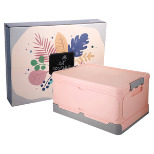 Foldable Storage Box, ROSELIFE Student Books Storage Box, 18.5" X 13.5¡° X9.0¡±, Large,Pink