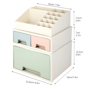 Stationery Organizer Box, Roselife Multifunctional Desk Storage Box Set, [TAF-11] w/ 3 Drawers + 16 Slots