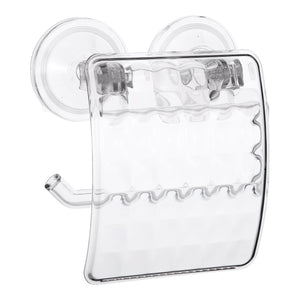 Suction Toilet Paper Holder, ROSELIFE Suction Tissue Holder, No Drilling, Screw-free, Clear