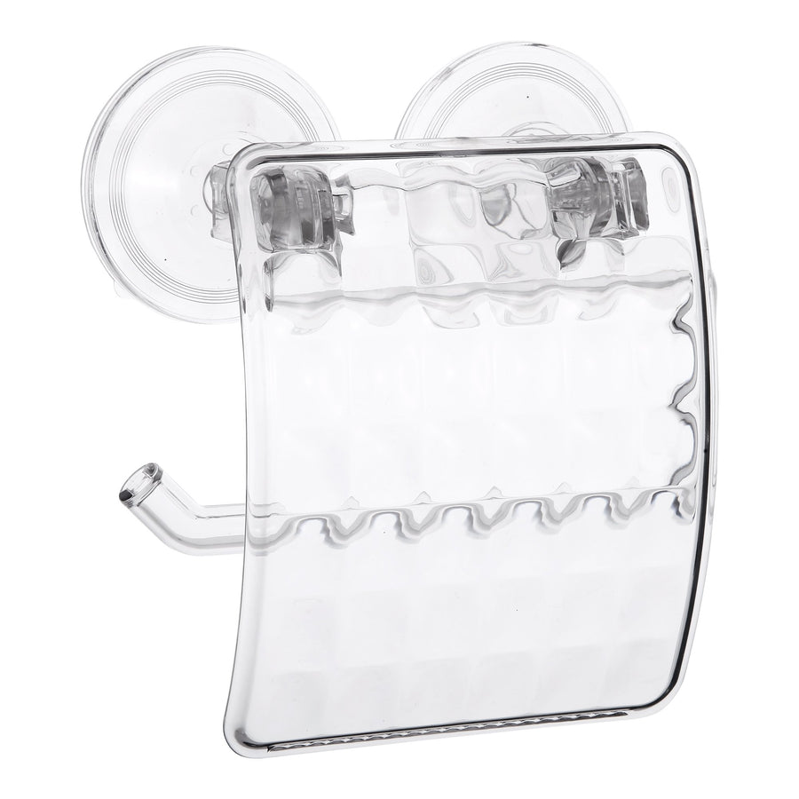 Suction Toilet Paper Holder, ROSELIFE Suction Tissue Holder, No Drilling, Screw-free, Clear