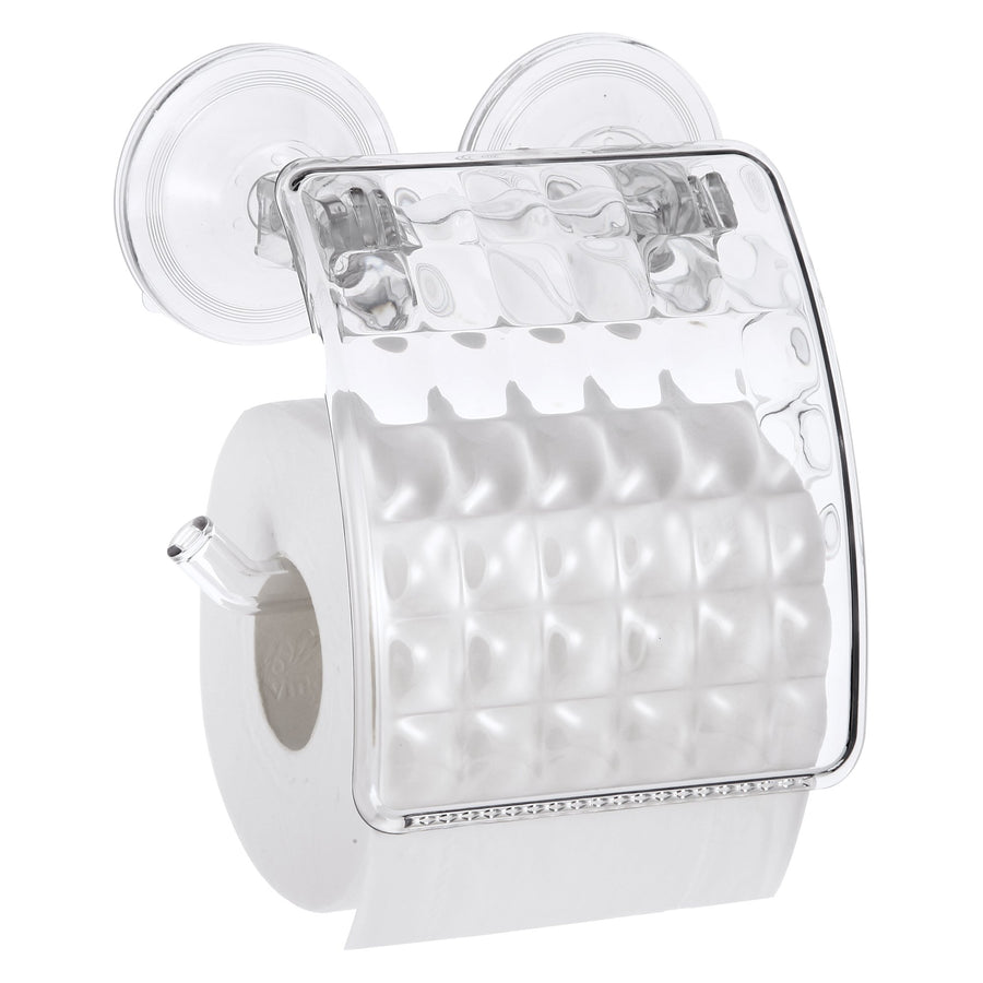 Suction Toilet Paper Holder, ROSELIFE Suction Tissue Holder, No Drilling, Screw-free, Clear