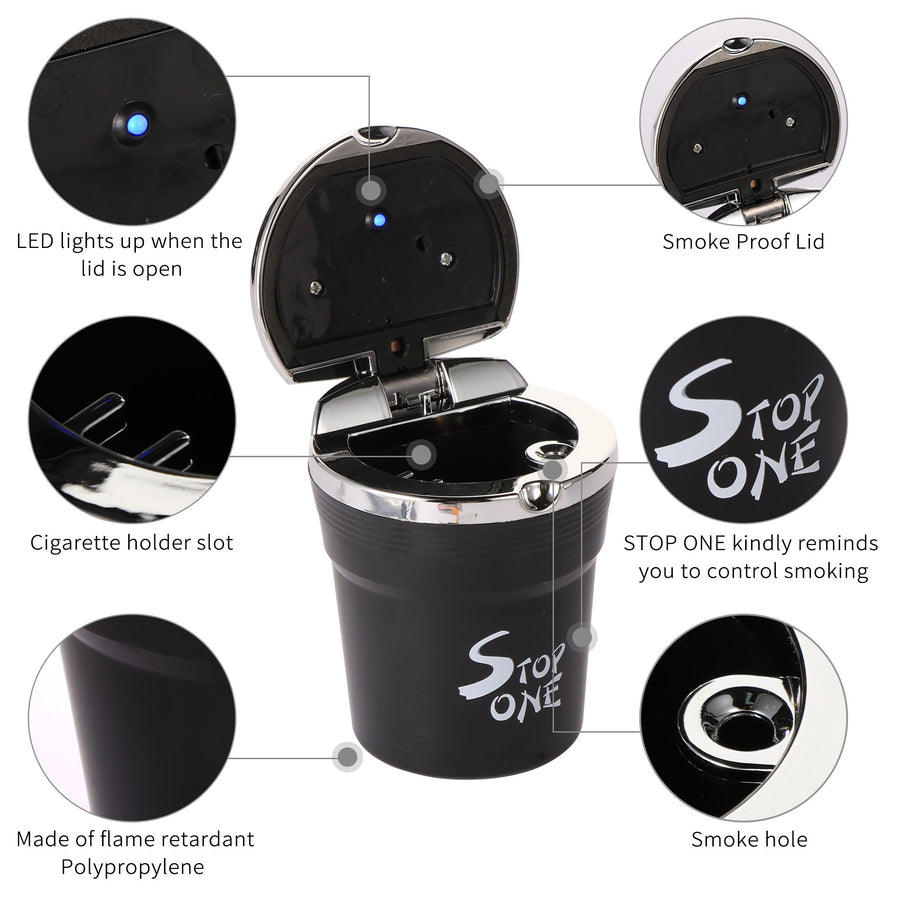 ashtray and cigarette control Personalized Desktop Air Purifier this ashtray can also be a nice car ornament. STOP ONE Car Ashtray, Portable
