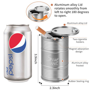 STOP ONE CA-AL1 Portable Car Ashtray with Lid, Blue