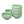 Load image into Gallery viewer, Celadon Bowl w/ Peony Pattern, Green Valley High-Quality Luxury Kitchen 4.5&quot; Rice Bowl, Plum Green, Pack of 6

