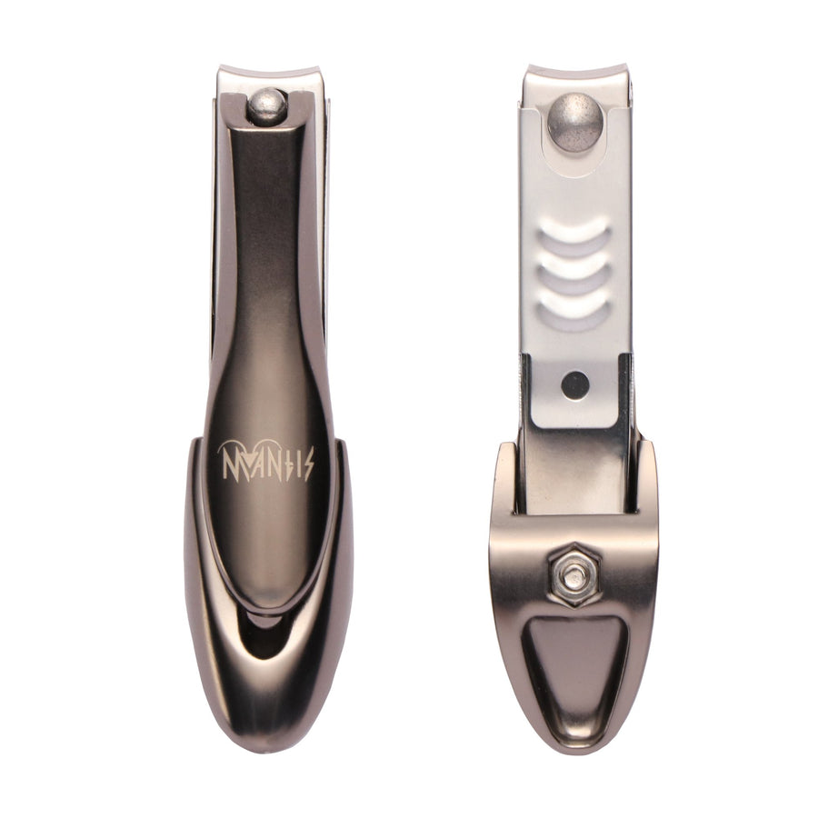 Nail Clipper, MANTIS Heavy Duty Deluxe Nail Trimmer, Large, Black, Stainless Steel [Pack of 1]