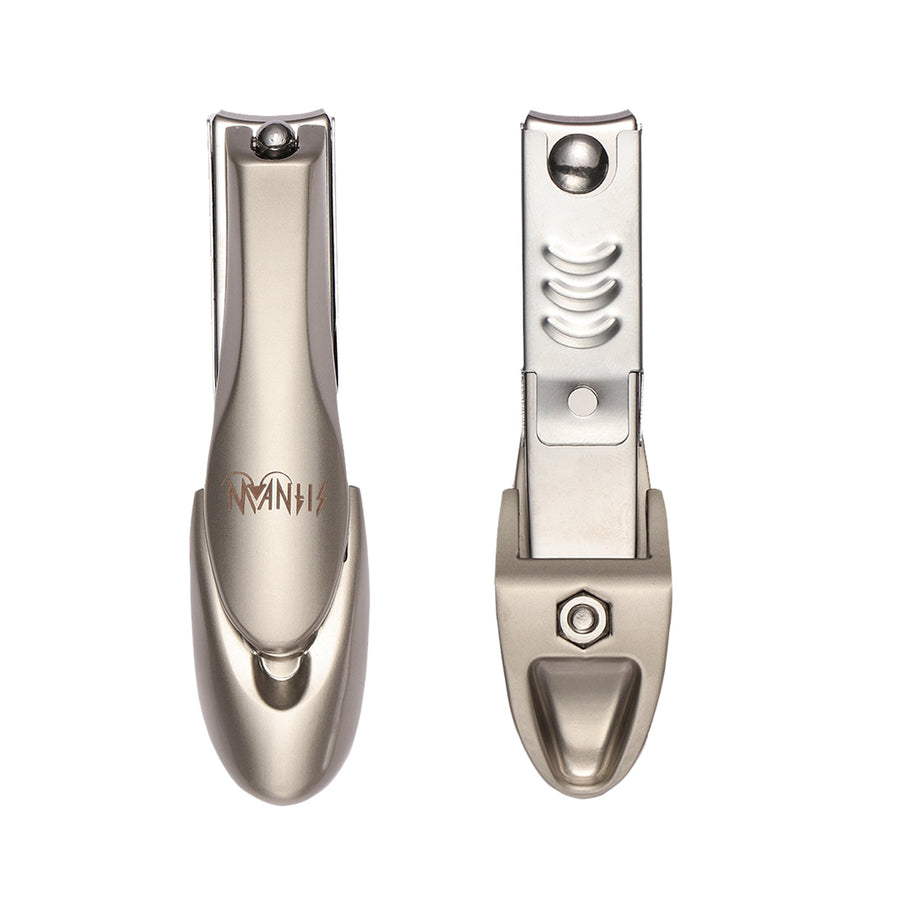 Nail Clipper, MANTIS Heavy Duty Deluxe Nail Trimmer, Small, Champagne, Stainless Steel [Pack of 1]