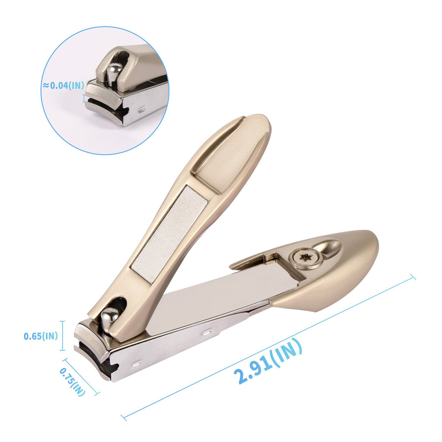 Nail Clipper, MANTIS Heavy Duty Deluxe Nail Trimmer, Small, Champagne, Stainless Steel [Pack of 1]