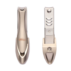 Nail Clipper, MANTIS Heavy Duty Deluxe Nail Trimmer, Large, Champagne, Stainless Steel [Pack of 1]