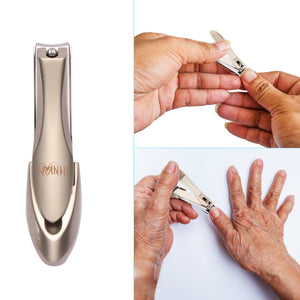 Nail Clipper, MANTIS Heavy Duty Deluxe Nail Trimmer, Large, Champagne, Stainless Steel [Pack of 1]