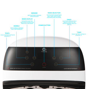Foot Spa Bath Massager, MASAG A30 Foot Spa Bucket with Touch Digital Control Panel, Motorized Rollers, All In One for Foot Stress Relief