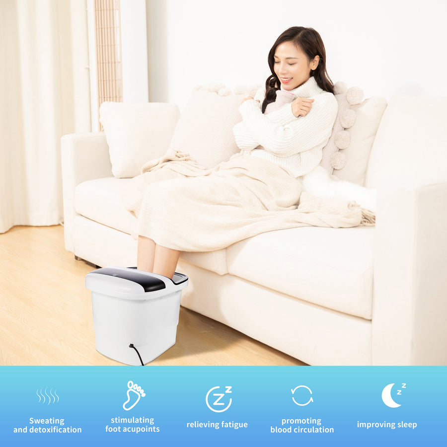 Foot Spa Bath Massager, MASAG A30 Foot Spa Bucket with Touch Digital Control Panel, Motorized Rollers, All In One for Foot Stress Relief
