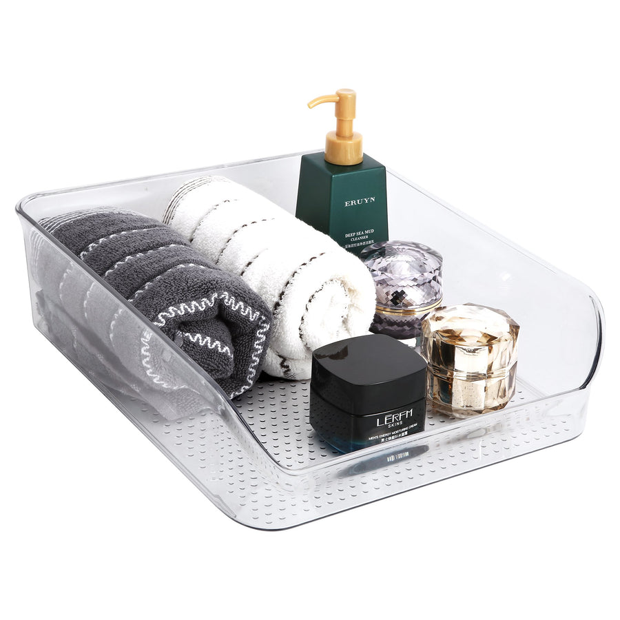 Roselife Bathroom Storage Series, Organizer Box for Hand Towels,Hair Accessories, Facial Cream, etc, Clear