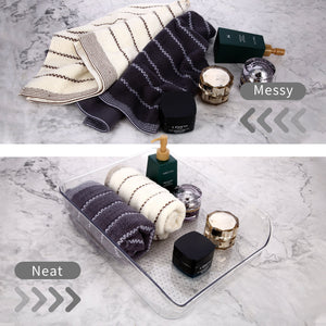 Roselife Bathroom Storage Series, Organizer Box for Hand Towels,Hair Accessories, Facial Cream, etc, Clear