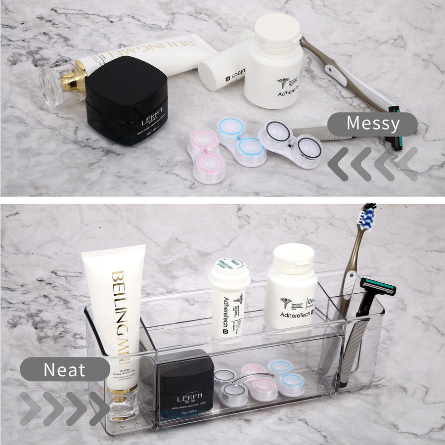 Roselife Bathroom Storage Series, Mirror Cabinet Storage Box for Perfume, PET Material, Clear
