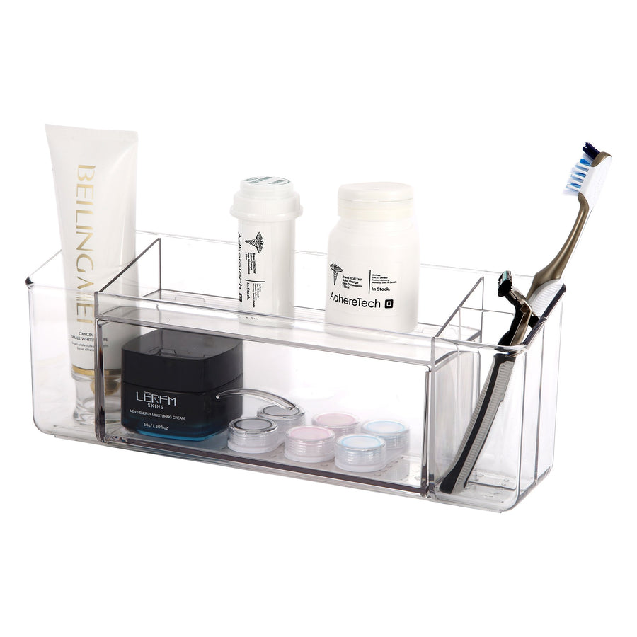 Roselife Bathroom Storage Series, Mirror Cabinet Storage Box for Perfume, PET Material, Clear
