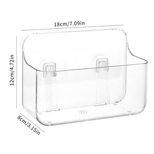 Sticky Basket, Sticky Shelf, ROSELIFE Bar Storage Tray, Magic Stick Installation, Punchless, Clear, Small