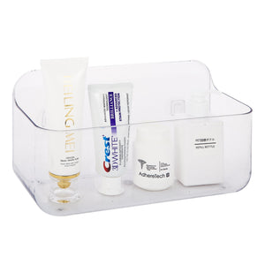 Sticky Basket, Sticky Shelf, ROSELIFE Bar Storage Tray, Magic Stick Installation, Punchless, Clear, Large