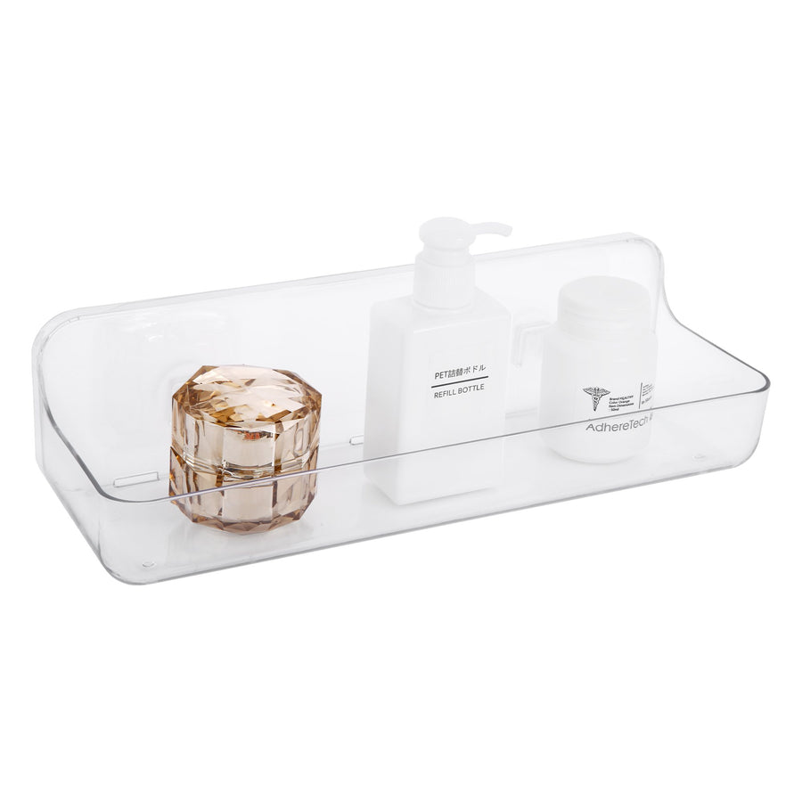 Sticky Shelf, Sticky Basket, ROSELIFE Bar Storage Tray, Magic Stick Installation, Punchless, Clear, Widen