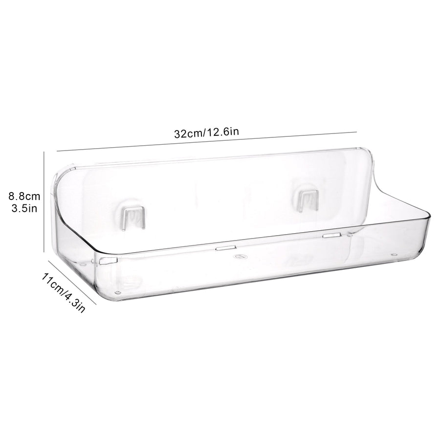 Sticky Shelf, Sticky Basket, ROSELIFE Bar Storage Tray, Magic Stick Installation, Punchless, Clear, Widen