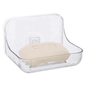 Roselife Bathroom Storage Series, Soap Dish, Magic Stick Installation, Punchless, Clear