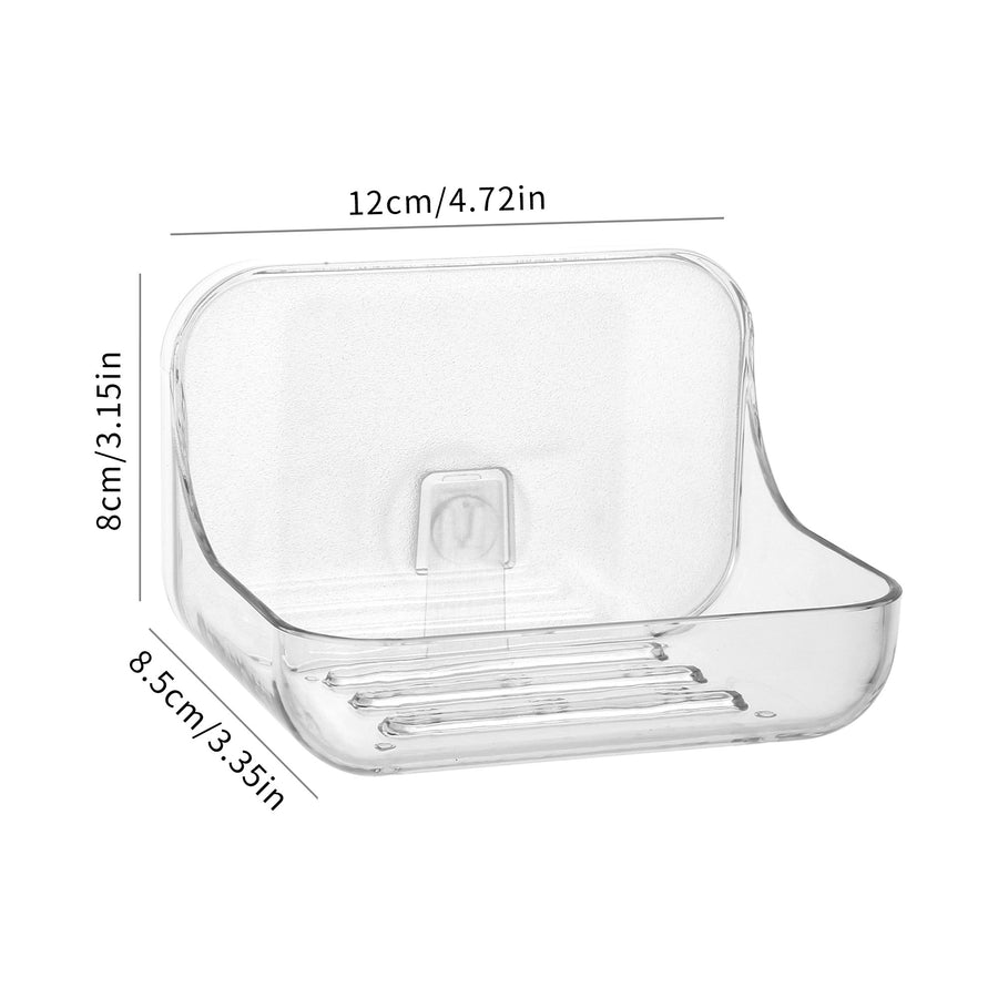 Roselife Bathroom Storage Series, Soap Dish, Magic Stick Installation, Punchless, Clear