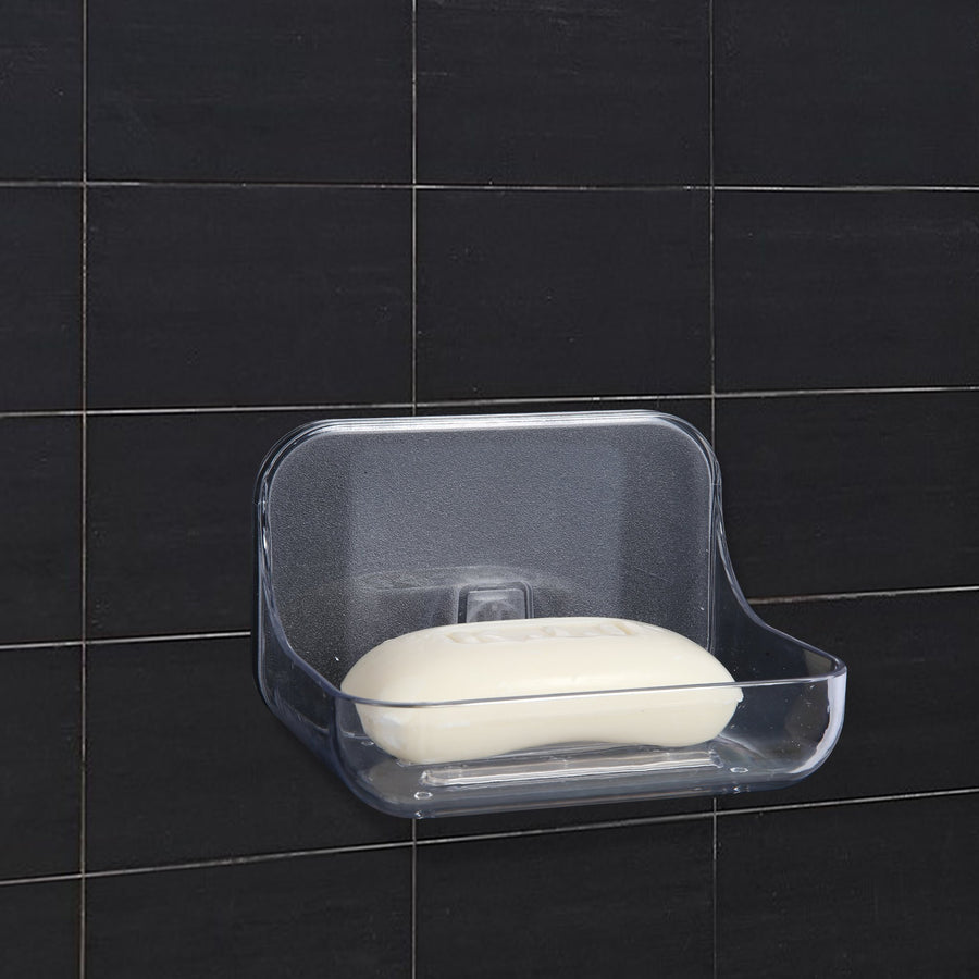 Roselife Bathroom Storage Series, Soap Dish, Magic Stick Installation, Punchless, Clear