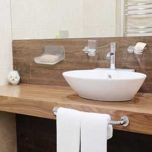Roselife Bathroom Storage Series, Soap Dish, Magic Stick Installation, Punchless, Clear
