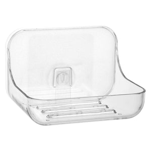 Roselife Bathroom Storage Series, Soap Dish, Magic Stick Installation, Punchless, Clear