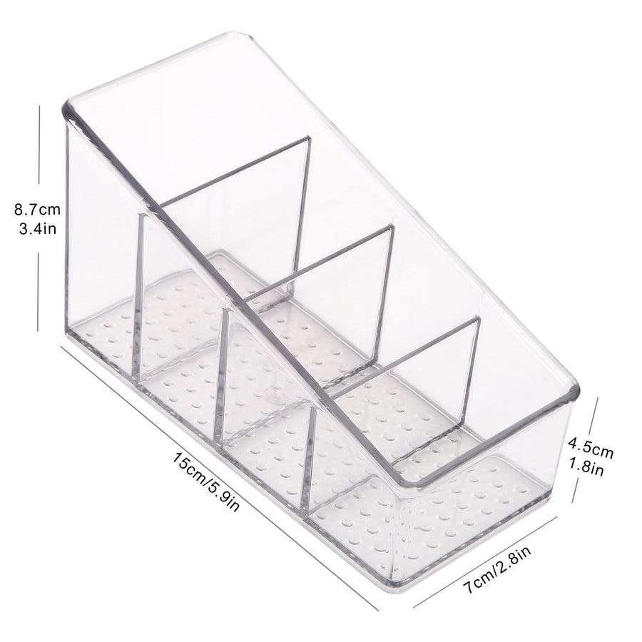 Roselife Bathroom Storage Series, 4 Grid Organizer Box, PET Material, Clear