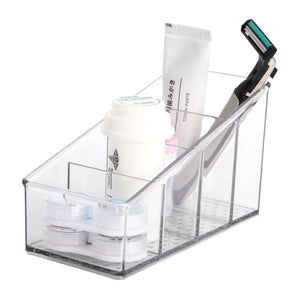 Roselife Bathroom Storage Series, 4 Grid Organizer Box, PET Material, Clear