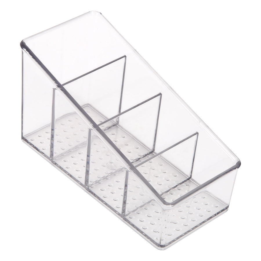 Roselife Bathroom Storage Series, 4 Grid Organizer Box, PET Material, Clear