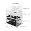 Load image into Gallery viewer, Cosmetic Storage Organizer, Makeup Case, ROSELIFE [TAB] 3 Pieces Kit Jewelry Display, 4 Drawers, 16 Slots, Detachable, Clear
