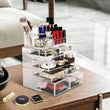 Load image into Gallery viewer, Cosmetic Storage Organizer, Makeup Case, ROSELIFE [TFD] 3 Pieces Kit Jewelry Display, 7 Drawers, 16 Slots, Detachable, Clear
