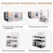 Load image into Gallery viewer, Cosmetic Storage Organizer, Makeup Case, ROSELIFE [TGD] 3 Pieces Kit Jewelry Display, 7 Drawers, 16 Slots, Detachable, Clear
