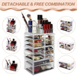 Load image into Gallery viewer, Cosmetic Storage Organizer, Makeup Case, ROSELIFE [TGHA] 4 Pieces Kit Jewelry Display, 11 Drawers, 16 Slots, Detachable, Clear
