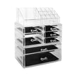 Load image into Gallery viewer, Cosmetic Storage Organizer, Makeup Case, ROSELIFE [THA] 3 Pieces Kit Jewelry Display, 7 Drawers, 16 Slots, Detachable, Clear
