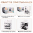 Load image into Gallery viewer, Cosmetic Storage Organizer, Makeup Case, ROSELIFE [THA] 3 Pieces Kit Jewelry Display, 7 Drawers, 16 Slots, Detachable, Clear
