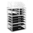 Load image into Gallery viewer, Cosmetic Storage Organizer, Makeup Case, ROSELIFE [THCA] 4 Pieces Kit Jewelry Display, 10 Drawers, 16 Slots, Detachable, Clear
