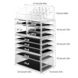 Load image into Gallery viewer, Cosmetic Storage Organizer, Makeup Case, ROSELIFE [THCA] 4 Pieces Kit Jewelry Display, 10 Drawers, 16 Slots, Detachable, Clear
