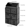 Load image into Gallery viewer, Cosmetic Storage Organizer, Makeup Case, ROSELIFE [TIEB] 4 Pieces Kit Jewelry Display, 12 Drawers, 16 Slots, Detachable, Black
