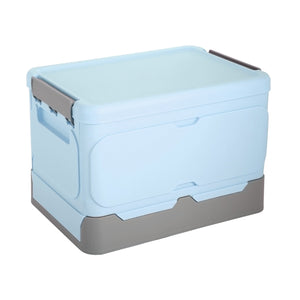 Foldable Storage Box, ROSELIFE Student Books Storage Box, 13.5" X 9.0¡° X9.0¡±, Middle,Blue