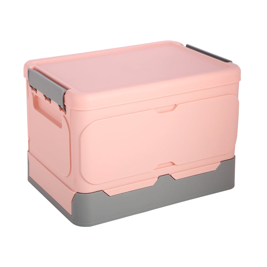 Foldable Storage Box, ROSELIFE Student Books Storage Box, 13.5" X 9.0¡° X9.0¡±, Middle,Pink