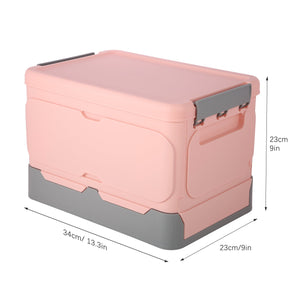 Foldable Storage Box, ROSELIFE Student Books Storage Box, 13.5" X 9.0¡° X9.0¡±, Middle,Pink