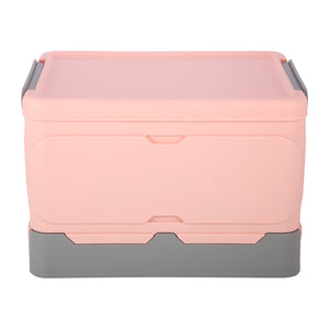 Foldable Storage Box, ROSELIFE Student Books Storage Box, 13.5" X 9.0¡° X9.0¡±, Middle,Pink